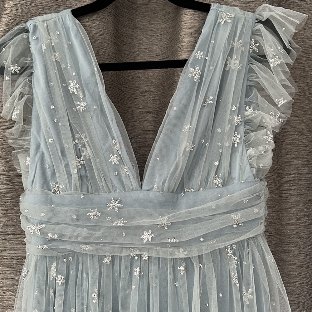 BALTIC BORN LIGHT BLUE SHIMMER DRESS